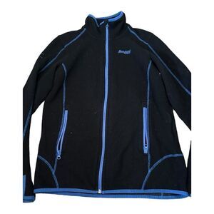 Bergans of Norway | Wool Blend Einer Zip Up Jacket Black Cobalt Blue | M